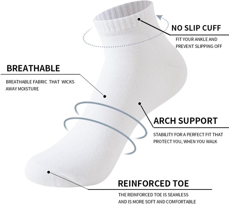 JOYNÉE 8/16 Pairs Womens Ankle Socks Lightweight Breathable Low Cut Casual Socks,Sock Size:9-11 - Image 2